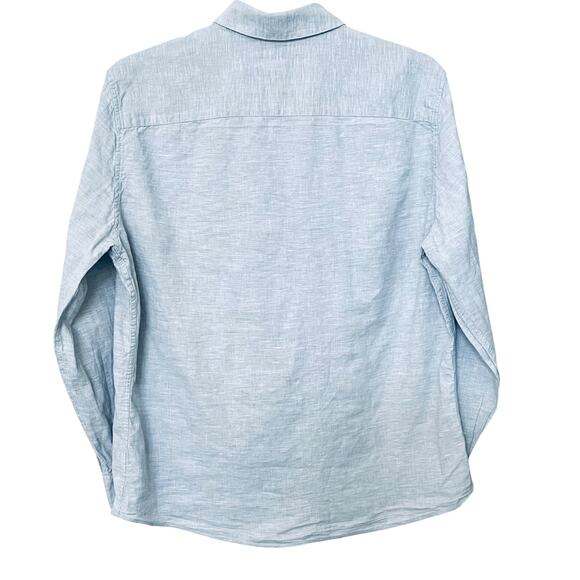 MARC ANTHONY LUXURY LONG SLV, BUTTON-UP SHIRT, MENS, XL SLIM FIT, HEATHER BLUE - Picture 4 of 12